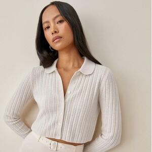 Reformation Rory Cashmere Cardigan Sweater Top XS